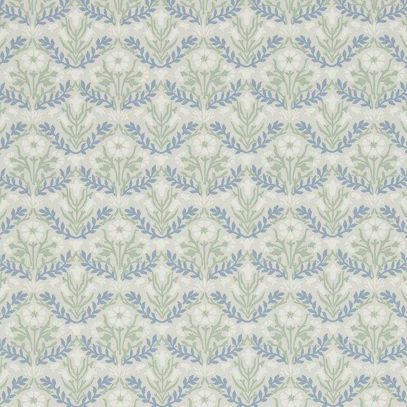 Morris Bellflowers Wallpaper Fennel Grey | William Morris