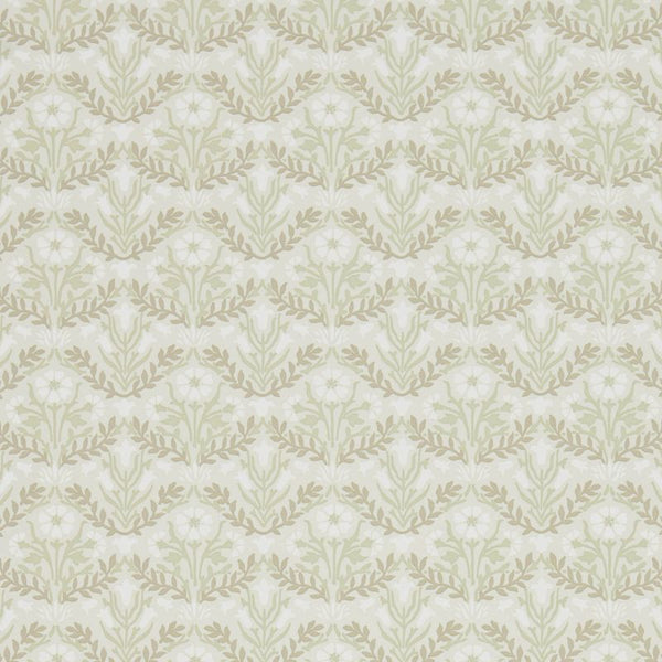 Morris Bellflowers Olive Manilla Wallcovering | William Morris