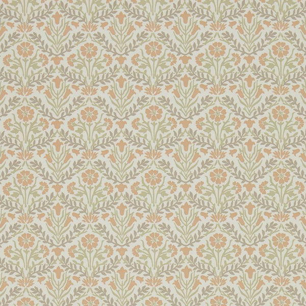Morris Bellflowers Olive Saffron Wallcovering | William Morris