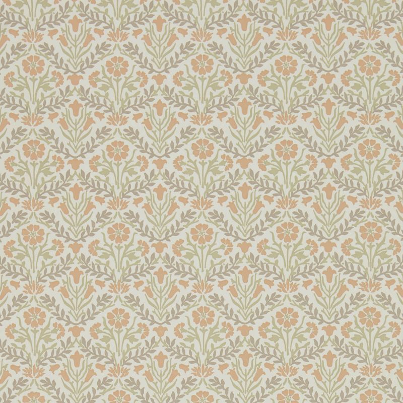 Morris Bellflowers Wallpaper Olive Saffron | William Morris