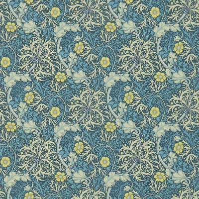 Morris Seaweed Woad Ink Wallcovering | William Morris