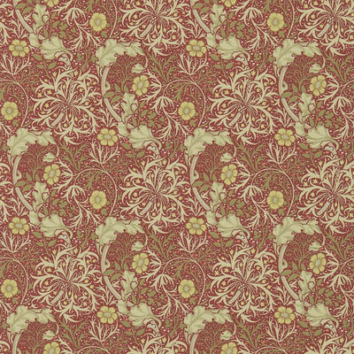 Morris Seaweed Gold Red Wallcovering | William Morris
