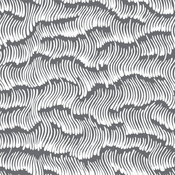 Wave Dark Grey | Maison Martin Morel Wallcovering