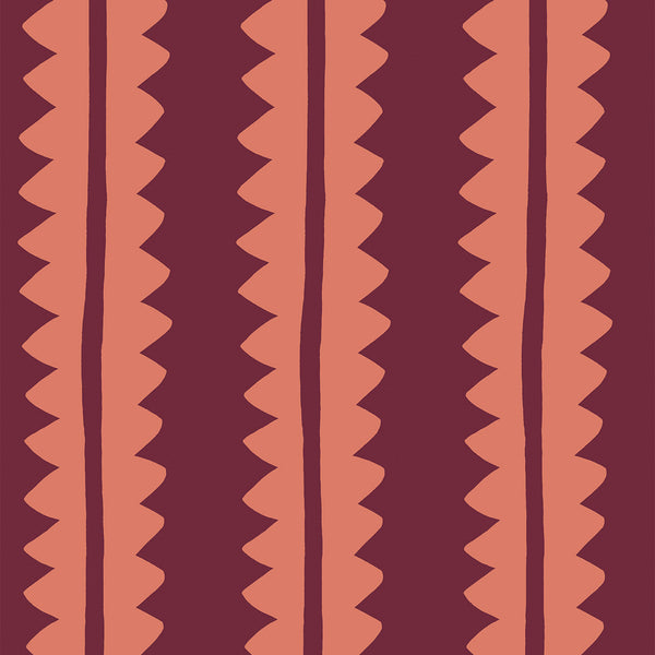 Zig Zag Red | Maison Martin Morel Wallcovering