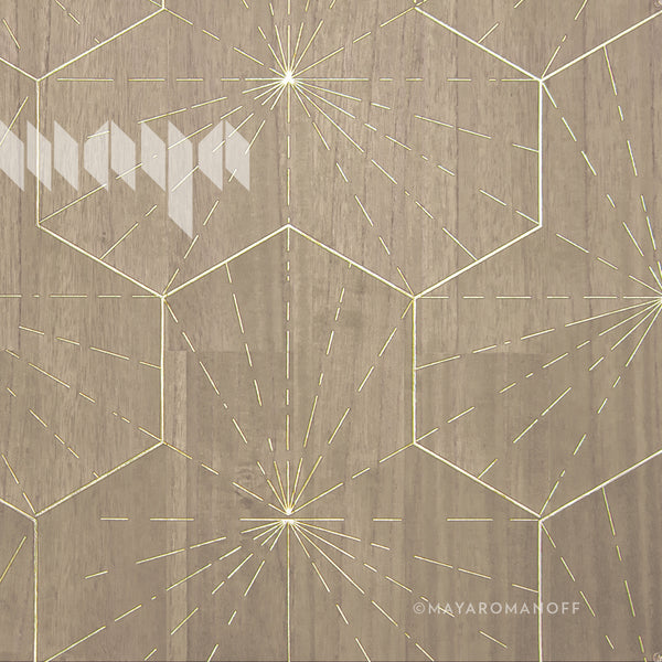Ajiro Burst of Happiness Let's Be Platinum - Taupe Wallcovering | Maya Romanoff