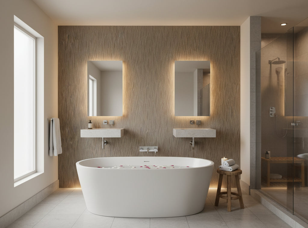 Mr. Diorio Wallcovering - bathroom room setting