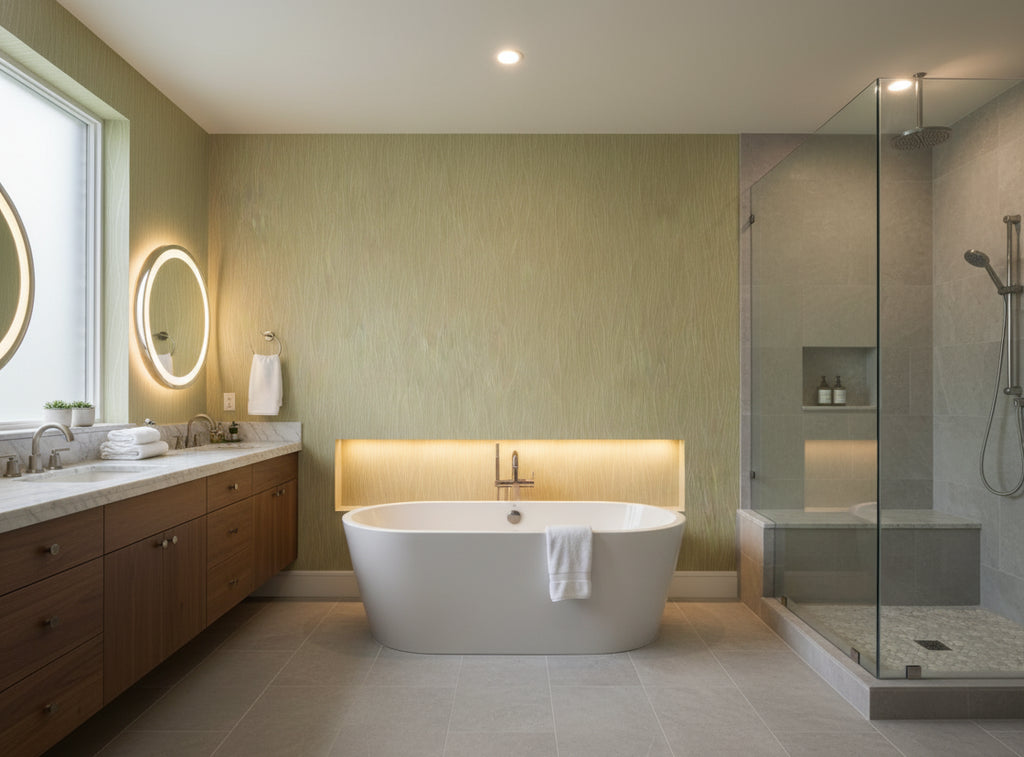 Mr. Diorio Wallcovering - bathroom room setting