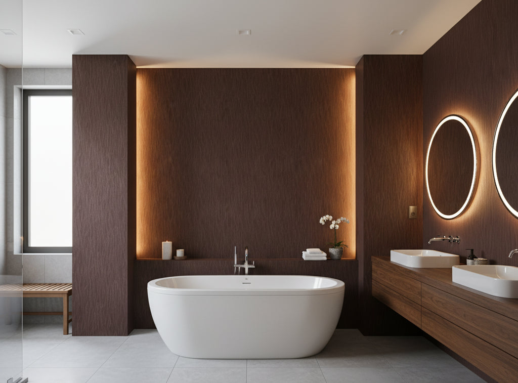 Mr. Diorio Wallcovering - bathroom room setting