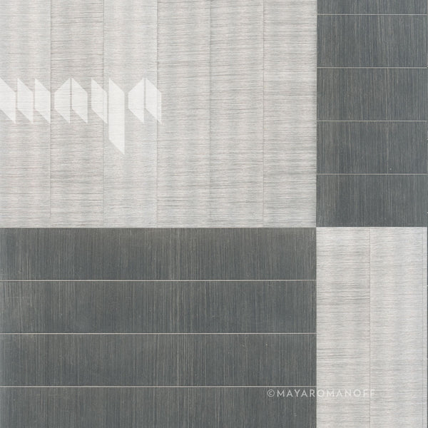 True Metals Basketweave - Scoured Aluminum | Maya Romanoff