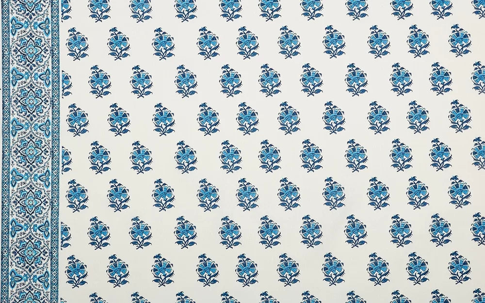 Multi Aquas on Tinted Linen