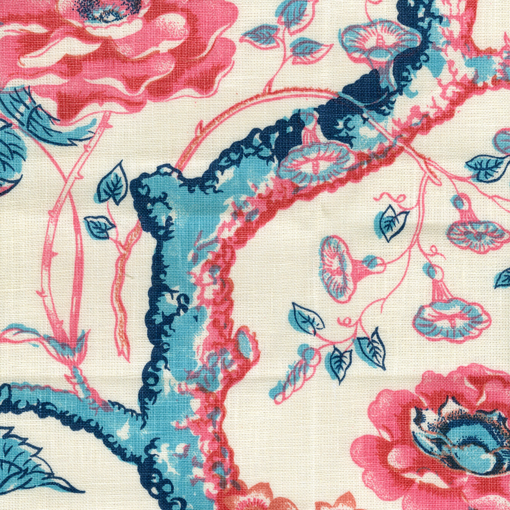 Tree Peony, Multi Blue Red on Tint