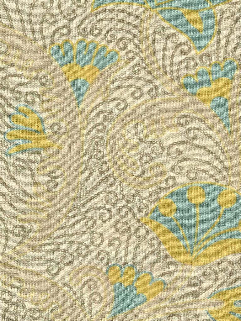 Multi Blue Yellow Taupe