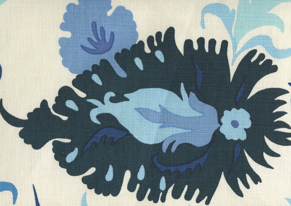 Uzbek, Multi Blues Wallcoverings | Quadrille