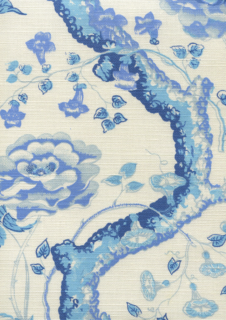 Tree Peony, Multi Blues on Tint
