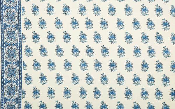 Multi Blues on Tinted Linen Wallcoverings | Home Couture