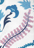 Stitched Floral, Multi Blues Turquoise Lilac