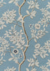 Spring Blossom, Multi Blues/Tan on Sky Blue on Tint