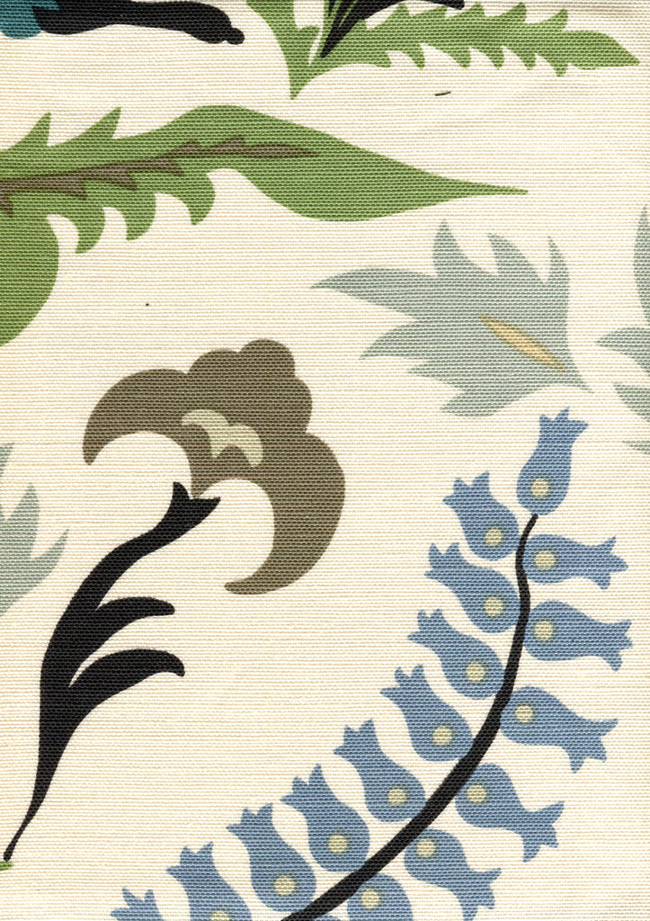 Stitched Floral, Multi Brown Green Taupe