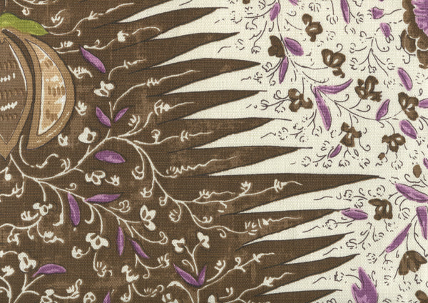 Les Indiennes Multi Color, Multi Brown Taupe Lilac Wallcoverings | Quadrille