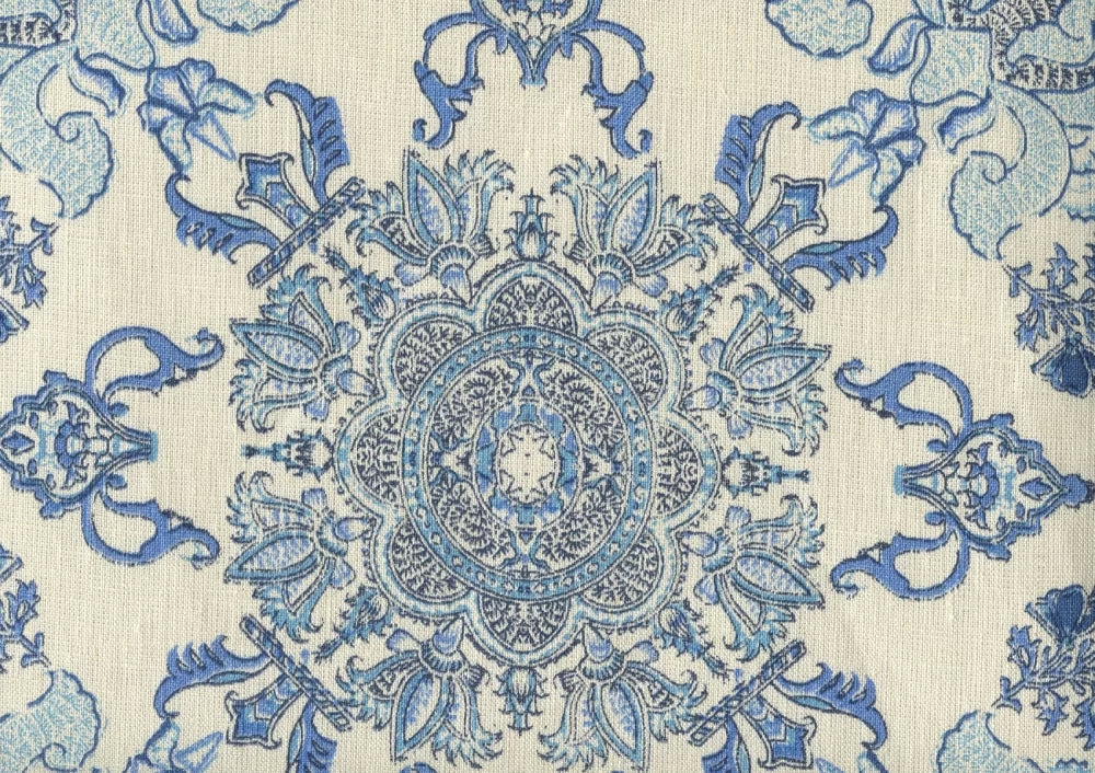 Multi Celeste Blue on Cream