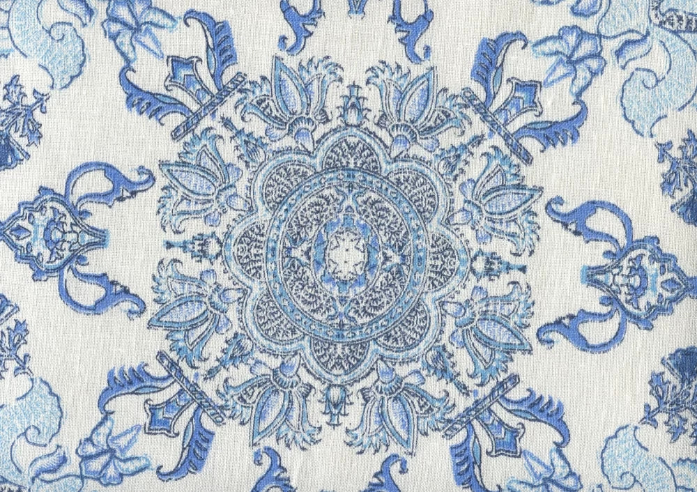 Multi Celeste Blue on Ivory