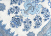 Multi Celeste Blue on White Linen Cotton