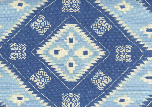 Quilt Batik, Multi Denim Blues Wallcoverings | Quadrille