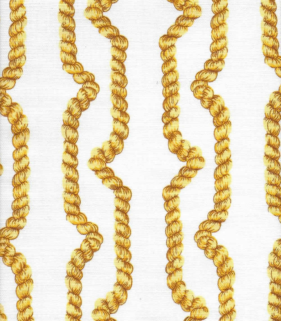 Regency Ropes, Multi Gold on White