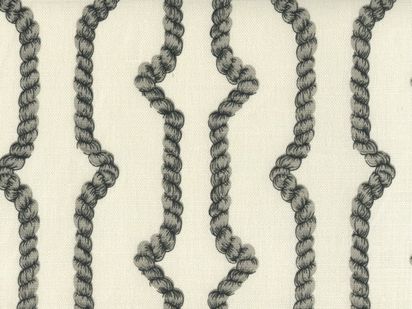 Regency Ropes, Multi Gray on Tint Wallcoverings | Quadrille