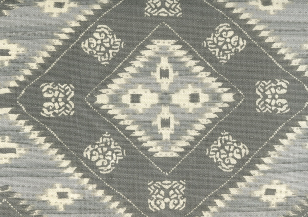 Quilt Batik, Multi Grays on Linen