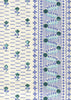 Links II, Multi Green Lavender Periwinkle on Cotton Sateen