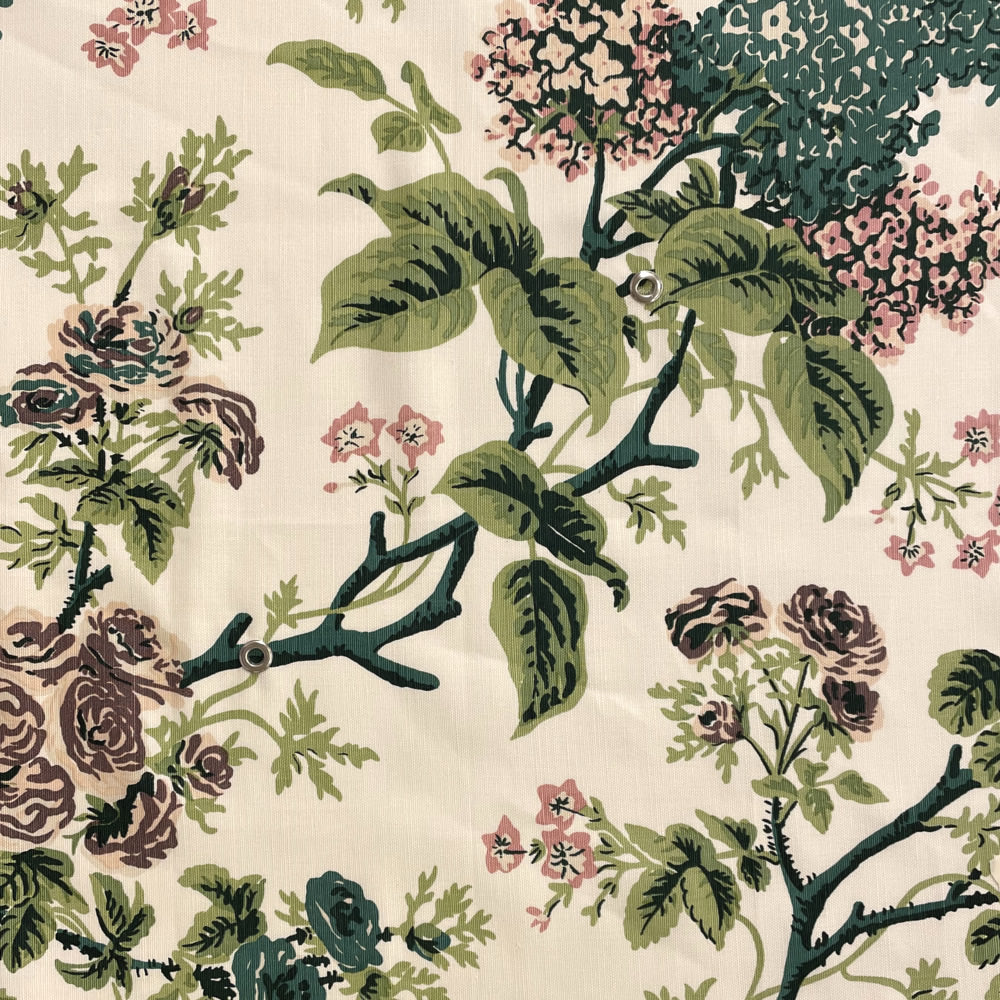 Louisa Floral, Multi Green / Pink / Lilac on Light Tint