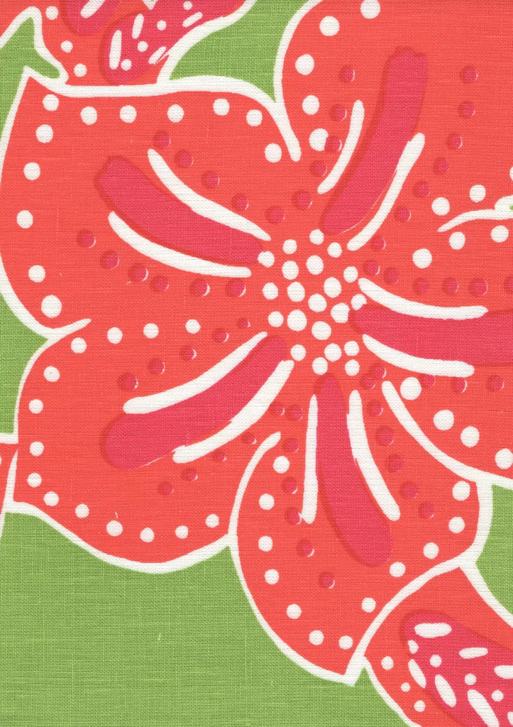 Multi Magenta Orange on Green