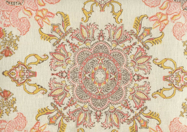 Multi Melon Gold Brown on Cream Wallcoverings | Home Couture