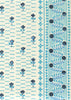 Links II, Multi Mojave Blue Turquoise on Cotton Sateen