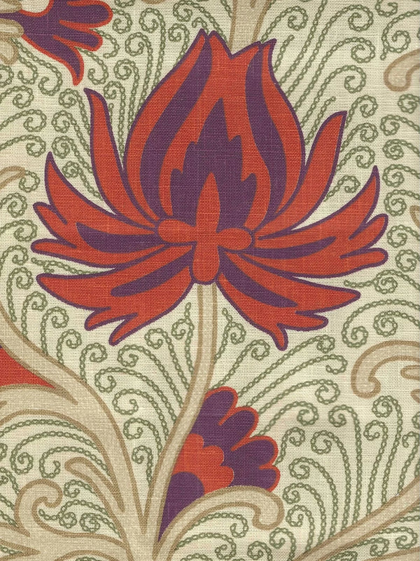 Multi Orange Eggplant Green Wallcoverings | Home Couture