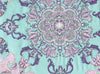 Multi Purple Turquoise on Silk