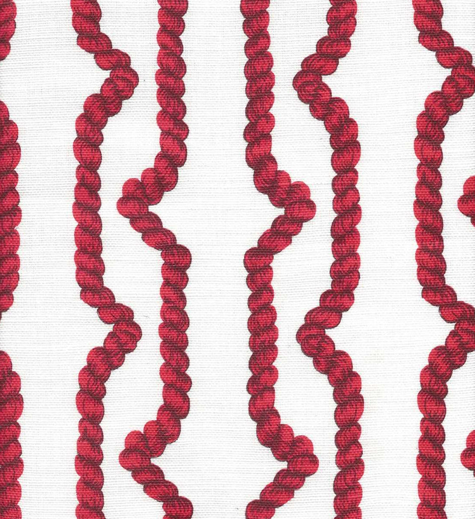 Regency Ropes, Multi Reds on White