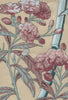 Enchanted Garden Bamboo, Multi Reds Silver Green on Beige Linen