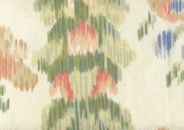 Mandarin Moire, Multi Salmon Green Moire Wallcoverings | Charles Burger