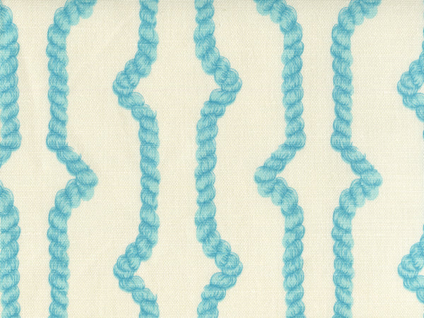Regency Ropes, Multi Turquoise on Tint Wallcoverings | Quadrille