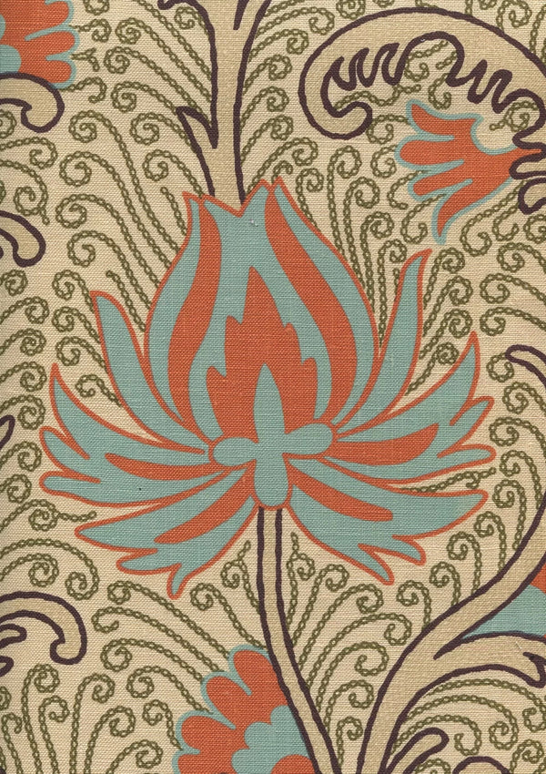 Multi Turquoise Orange Olive Wallcoverings | Home Couture