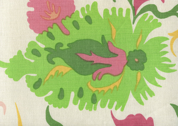Uzbek, Multi Yellow Green Pinks Wallcoverings | Quadrille