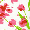 Tulips Multicolor, Multi-Pink Green on White