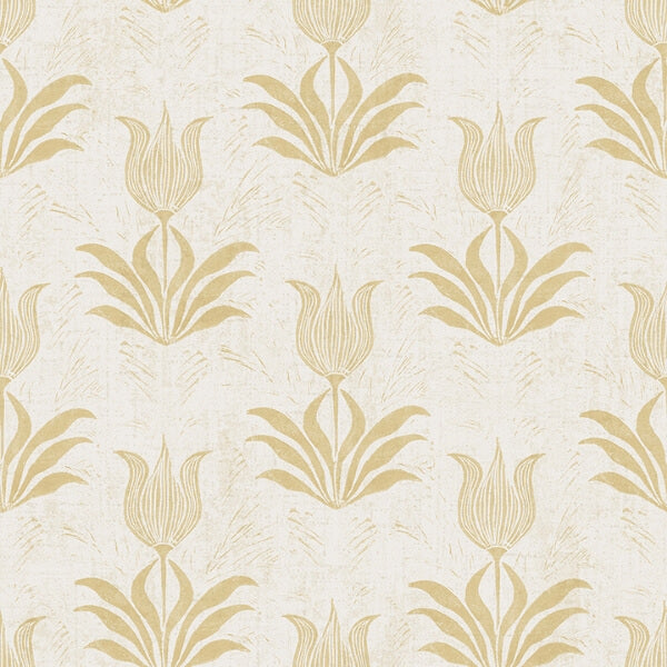 Mustard Parrot Tulip Peel and Stick Wallcovering | Jeffrey Stevens