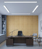 Napoli Caramel Basketweave Grasscloth Wallcovering | Fentucci - office room setting