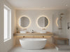 Narcisse Noir Wallcovering - bathroom room setting