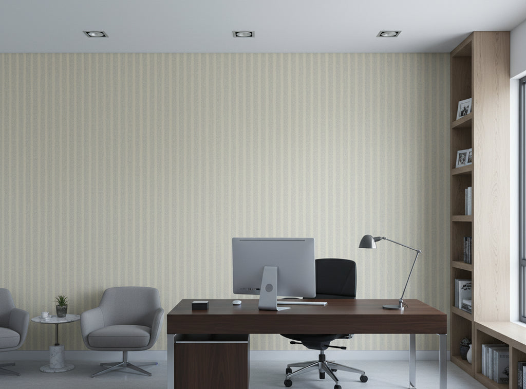 Narcisse Noir Wallcovering - office room setting