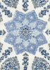Navy French Blue on Ivory