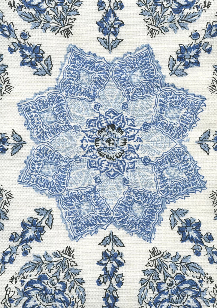 Navy French Blue on Ivory